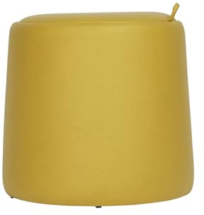 Rebecca Mobili Pouf Contenitore, Sgabello Imbottito, Giallo, struttura in Legno MDF, Imbottito - Misure HxLxP: 42 x 45 x 45 cm - Art. RE7241