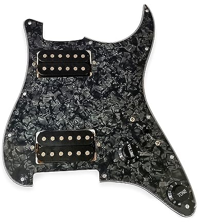 Piezas de repuesto de guitarra precableadas cargadas, accesorios para tocar guitarras eléctricas, tablero de golpeador, pastillas HH, juego de protector de púa precableado, pastilla de bobina única