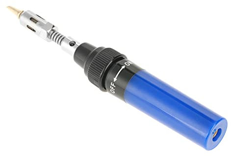 FTVOGUE Soldador de gas Inalámbrico Butano Gas Soplete Antorcha Soldador Pistola Soldadura Pluma Herramienta 1300 ℃(azul), soldering iron