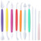 10pcs Fondant Cake Decorating Clay Modelling Tools Kit Icing Sugar Carving Cutter Sugarcraft Sculpture Model DIY Tool