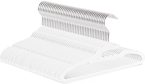HOUSE DAY 30 Stück Samt Kleiderbügel für Baby（29cm breit）- Kinder kleiderbügel mit Roségold Haken,rutschfest Samtbügel für Kleiderschrank,360°Drehbarer Haken,für Baby/Kleinkind/Kinderkleidung(Weiß)