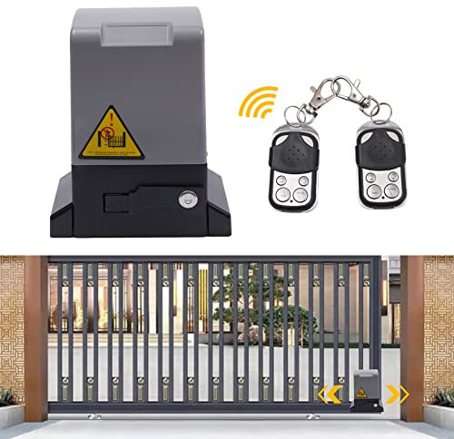 Automatic Sliding Gate Opener 370w - 600KG Load Rack Drive Electric Gate Motor, Security Gate Operator for Heavy Driveway Slide Gates