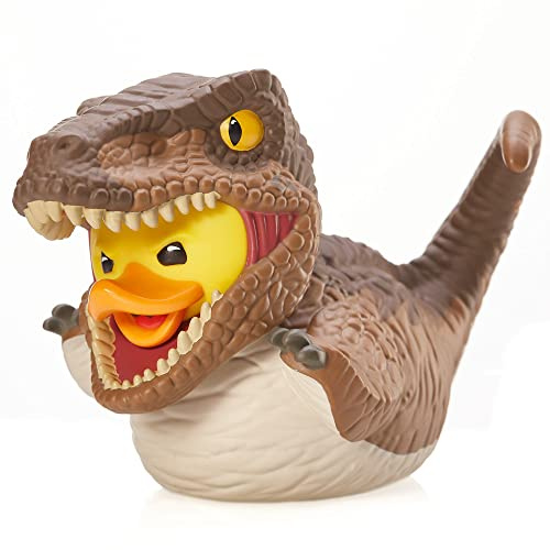 TUBBZ: Jurassic World - Velociraptor Rubber Duck Collectable Toy 9 cm | Official Jurassic World Merchandise – Boxed Vinyl Figure, Raptor Character, Dinosaur Fan Decor & Novelty Duck Gift