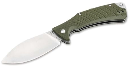 Revo Ness Green - klappbares Outdoormesser mit grünem G10 Griff - sehr scharfes Outdoor-Knife mit 14C28N Klinge - Every Day Carry Messer mit Clip