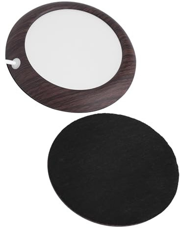 Uadme Cup Pad USB Cup Warmer Beverage Mug Mat, Office Tea Coffee Heater Pad, Dark Wood Grain, 20 cm, Portable Heat for Cups, Desks, Non-Slip