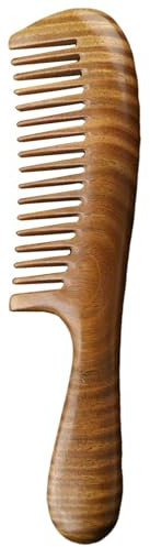 Peigne en bois pour femmes – Peigne à cheveux en bois | Peignes démêlants en bois de noyer | Peigne à cheveux bouclés | Masseurs du cuir chevelu | Peigne en bois de santal | Outils de coiffure pour fe
