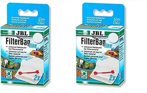 JBL FilterBag fine 6255100, Beutel für Aquarien-Filtermaterial, 2 Beutel (Packung mit 2)