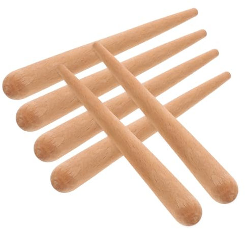 VICASKY 6st Fischfroschschaber Bausatz Rassel Musical Stange Handglocke Voraus Trommelstöcke Tragbar Trommelstock Und Glocke Musikinstrument Maultrommel Musikinstrumente Klangfrosch Holz