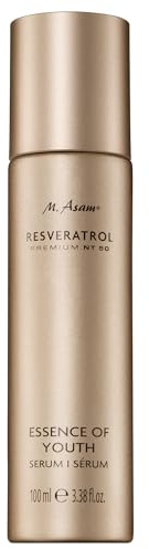 M. Asam RESVERATROL PREMIUM NT50 Essence of Youth Serum (100 ml) – Anti-Aging Serum mit Hyaluron & LONGEVITY-Formel, strafft die Haut und sorgt für ein frischeres, verjüngtes Aussehen