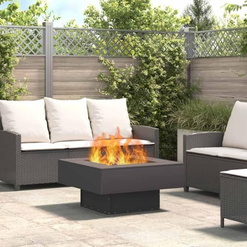 Sophrelle Focolare Nero 80 x 80 x 40 cm Acciaio Nero,858956