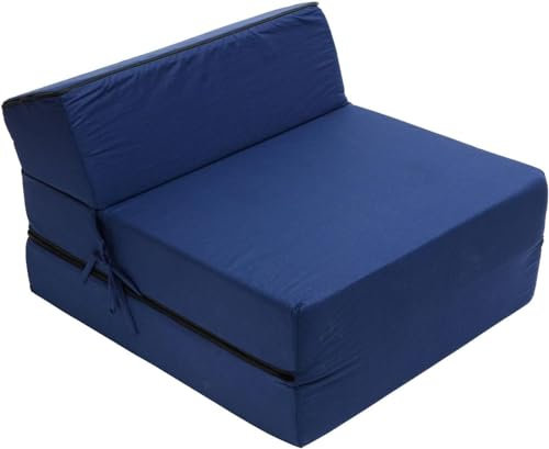 Best For Kids Kindersessel für Spielen, Schlafen und Sitzen, verstellbar, hochwertig, 3-in-1, mit Matratze (Marineblau, 60x160x12)