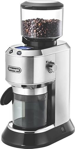 De'Longhi Dedica Molinillo de Café Eléctrico, Múltiples Ajustes de Molido, Molinillo Cónico de Acero Inoxidable, KG521.M, Metal