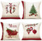 YCOLL Kissenbezug 40x40 4er Set Kissenbezug Weihnachten Kissenbezüge Dekokissen Leinen Kissenhüllen für Deko Weihnachten Sofa Schlafzimmer Couch 40x40 cm