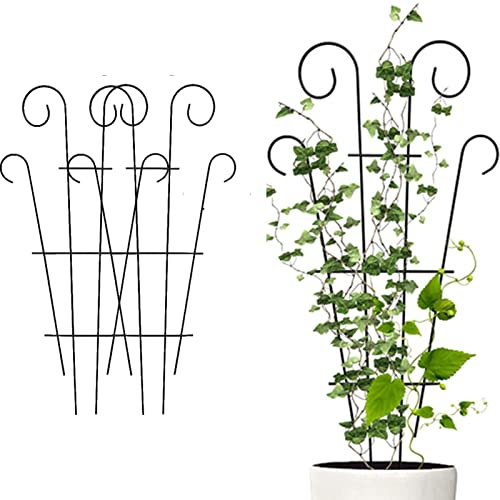 Anloximt Spalier für Kletterpflanzen Indoor,2 STÜCKE Starke Stabile Pflanzengitter | -Gartenspalier, Topfpflanzenstütze für -Klettergitter, Blumentöpfe