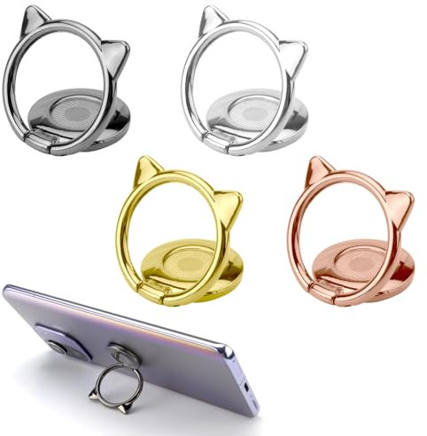 4 soportes de anillo para teléfono móvil, rotación de 360 grados, soporte universal para teléfono móvil para iPhone 15 14 Pro Max Plus Samsung Huawei