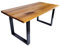 H. Pawlik GmbH Esstisch/Gartentisch Woodhood, aus Massivholz Eiche und einem stabilen Stahlgestell, Massivholztisch, geölt für Innen und Außen, Holztisch (200x100)