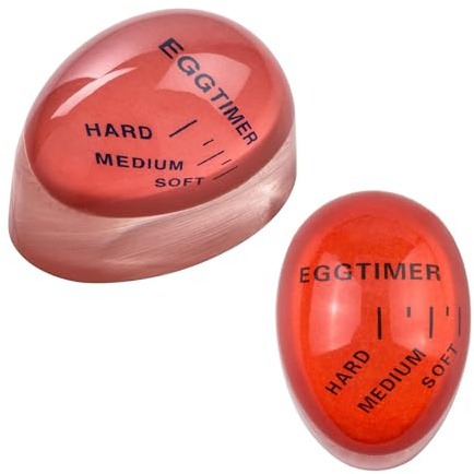 HUATEEN Egg Timer,2 PCS Generic Egg Timers for Boiling Eggs Colour-Changing Time Timer Easy to Use Reusable Highly Accurate Housewares Breakfast Cooking Compact Kitchen Tools and Gadgets for Home