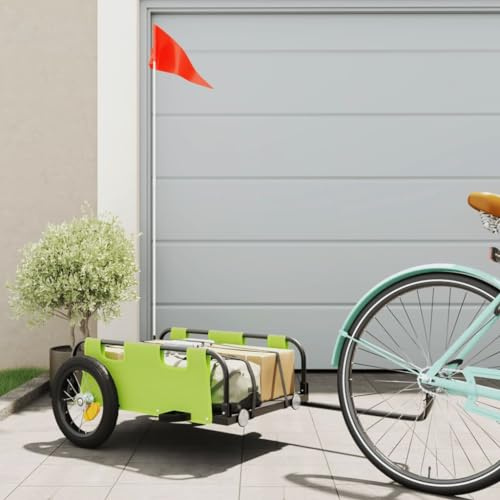 Générique Remorque de vélo Vert Tissu Oxford et Fer,Équipements Sportifs, Loisirs de Plein air, Cyclisme, Accessoires de Cyclisme, Remorques de vélo, Vert (Poids 6KG)