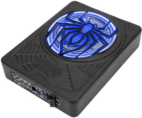 Keenso Bilsubwoofer, Smal 10 Tums Aktiv Subwoofer Under Sätet med Inbyggd Förstärkare, 1250W Effekt för Bil SUV Lastbilsljud
