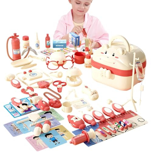 Doktorsleksaksset,Barn Läkarleksak Med Resväska Design | Mångfunktionellt | Set För Låtsaslek Doktor Och Läkarleksak För Barn, Låtsaslek