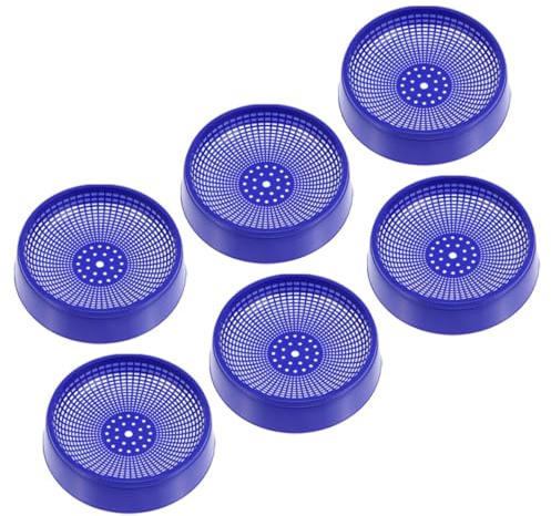 TOYANDONA 6 Pièces Bol de Nidification en Plastique Bleu pour Pigeons et Oiseaux, Toucher Confortable, sans Abîmer Les Griffes, pour Maison ou Animalerie
