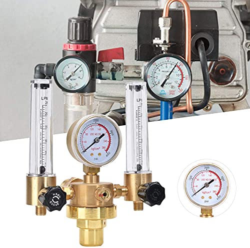 Druckminderer Druckregler, Argon Druckminderer, Doppelrohr-Argon-Regler, industriell zum Schneiden(WX-562-5/8 Außenverzahnung)