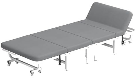 KAXLDHH Klappbett Gästebett Mit Memory Foam Matratze, Reisebett Erwachsene Klappbar, Schlafsessel Metall Rahmen Mit Rädern, Liegestuhl Klappbar Belastbar 200kg, 190×65×30cm (Size : 190x95x30cm)