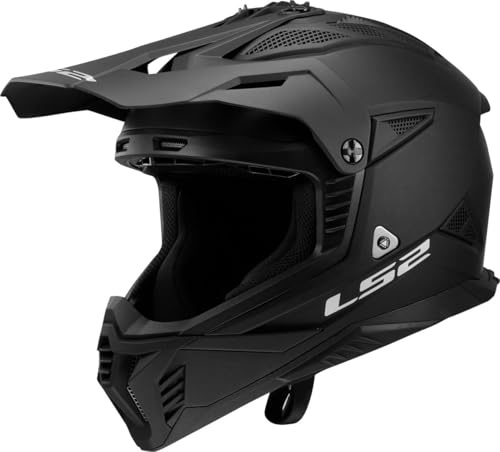 LS2, Casco Moto Cross FAST II SOLID Matt Black, M