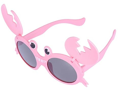 Anneome Lustige Krabben Junge Mädchen Einzigartige Cosplay Partybrille in Hellrosa für Foto-Requisiten, Kostümzubehör, Cosplay und Erwachsene Kinder-Party