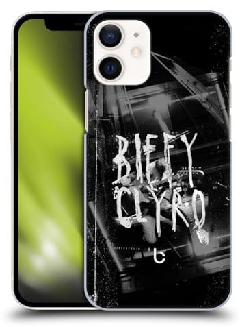 Head Case Designs Officially Licensed Biffy Clyro Black White Graphics Hard Back Case Compatible With Apple iPhone 12 Mini