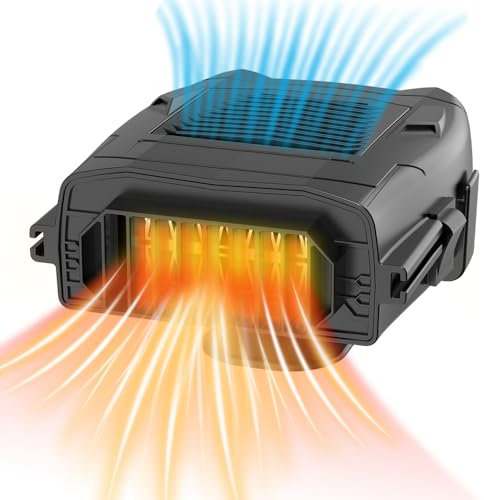 OBEST Chauffage de Voiture Portable 24V, Chauffage et Ventilateur de Refroidissement de Voiture 2 en 1, dégivrage et désembuage de Pare-Brise, avec Allume-Cigare