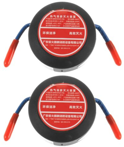 Kichvoe 2 Adesivi antincendio aerosol per Veicoli - Estintore Automatico autoadesiva 10G con Retro Adesivo per Motore Auto, Garage, Ufficio
