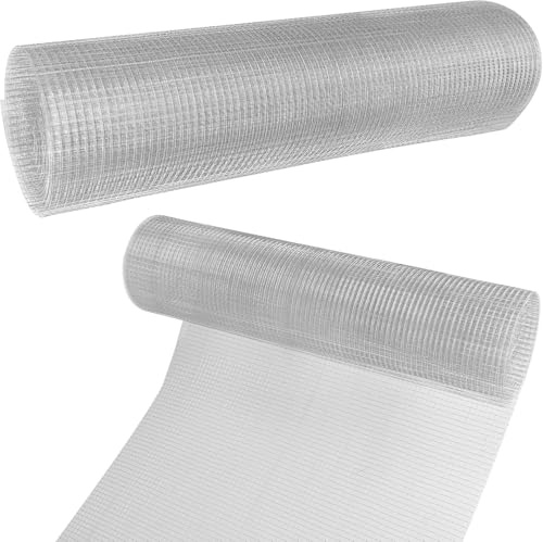 Victoam Rejilla de alambre de malla fina, 1 m x 4,8 m, para bancal alto, alambre galvanizado de 0,7 mm de grosor, malla de 12 x 12 mm, alambre para conejos