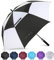 ZOMAKE Regenschirm Sturmfest Groß,XL Golf Umbrella Stockschirm mit Auf-Zu-Automatik für Herren Damen - Travel Schirm mit Tragegurt(Schwarz/Weiß)