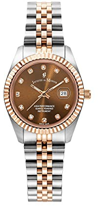 Jacques Du Manoir Damenuhr - Inspiration 31mm, Analog Quarzuhr mit Edelstahl Armband