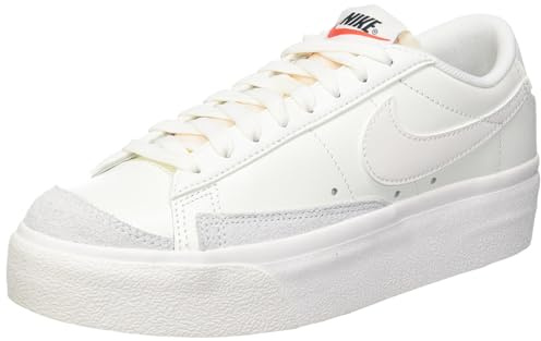 Nike Tenis W Blazer de Plataforma Baja para Hombre, Vela/Vela-Negro-Team Naranja-Blanco, 9.5