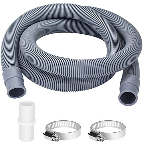 Ablaufschlauch Verlängerung für Waschmaschinen, 2.5M Universal Waschmaschinenschlauch, Ablaufschlauch Geschirrspüler Verlängerung Set inkl Schlauchverbinder und Schlauchschellen