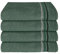 Schiesser Frottier Handtuch Skyline Color im 4er Set | 100% Baumwolle aus nachhaltiger Produktion | saugstark, weich, farbecht | 50x100cm | Dunkelgrün