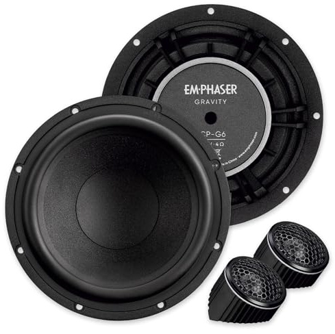 EMPHASER ECP-G6 — Ljudstyrka 16,5 cm/6,5 tum bilhögtalarset, komponenter system för bilar och resbilar, ljudsystem för installation i instrumentbrädan, dörrar, bak, 100 watt RMS