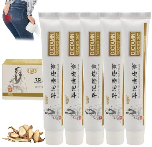 5 PCS Hämorrhoidensalbe,Natürliche Hämorrhoiden Salbe in 3 Tagen Weg für Schnelle Juckreiz,Herbal Hemorrhoid Cream Lindert Hämorrhoiden und Fördert Die Heilung