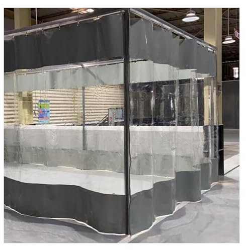 IXIETY Heavy Duty Weatherproof Clear Tarp Panels, 1mm Thick Tarpaulin Divider Curtain Door Partition For Car Wash, Industrial Wash Tarpaulin(2.6x2.5m/8.5x8.2ft)
