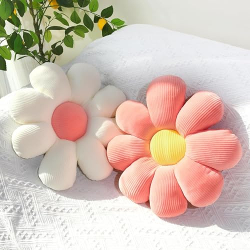 diyannuo 2 cuscini floreali, cuscini a forma di fiore morbidi e decorativi per camera da letto e soggiorno