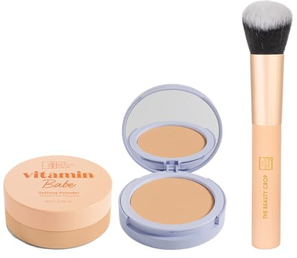 The Beauty Crop Setting Powder + PoreFilter Pressed Powder Duo - Talc-Free - Medium