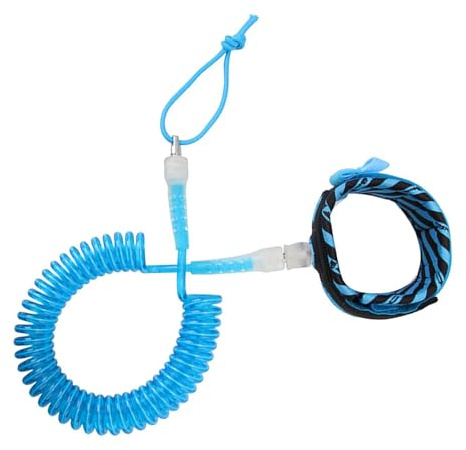 lopituwe Correa para tabla de surf premium de 5 mm/3 m con resorte en Para espiral, ligera y duradera. No se enreda fácilmente y resiste el prolongado en agua mar. Cuerda portátil 5 mm/3 m con resorte
