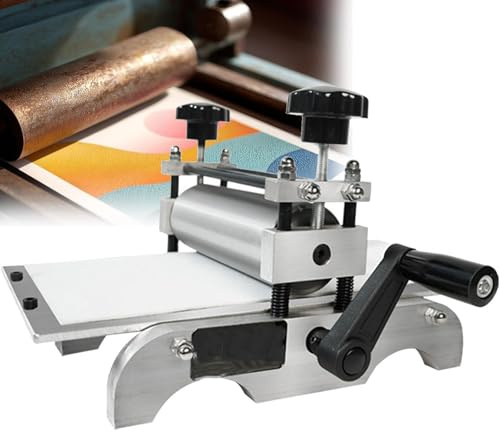 ZHPPED Máquina de Grabado Manual con área de impresión de 31 x 17 cm, impresión Clara y Uniforme, Prensa Plana Manual, Altura de Rodillo Ajustable para exhibiciones Decorativas y Placas de Libros