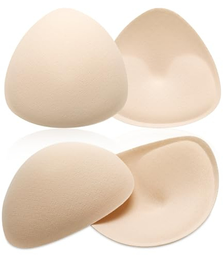 ElevateTech 2 Pairs Bra Pads Inserts, Breathable Breast Enhancers Removable Soft and Comfortable Bra Pads for Women Bikini Sports Bras Any Cup Cover