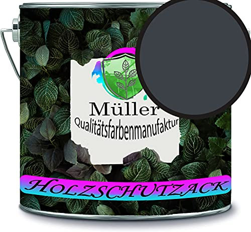 Peinture de protection pour bois - Résistant aux intempéries - Protection longue durée contre les intempéries - Couleur de protection du bois RAL 7016 - Gris anthracite