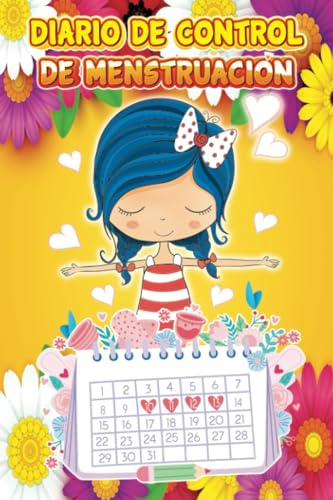 Diario de control de menstruación: Calendario menstrual a color de pequeño tamaño para anotaciones sobre la menarquia para niñas de 8 a 16 años | ... para tu visita ginecológica | Idea regalo