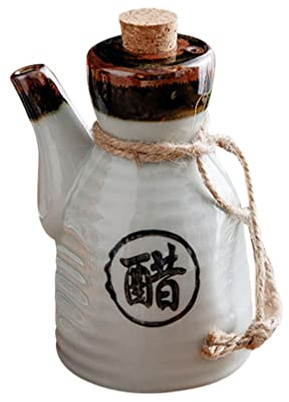 ceramic soy sauce bottle oil dispenser bottle for kitchen Sauce Bottle with Cork ceramics soy sauce dispenser wine corker Seasoning Dispenser fuel injector Wood