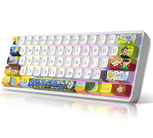 MIHIYIRY Gaming Keyboard,60% Wired Mechanical Keyboard,61 Keys Wired RGB LED Backlit Compact Gaming Keyboard only for Windows/Mac OS